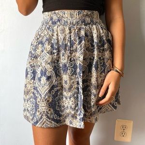 High Waisted Floral Skirt